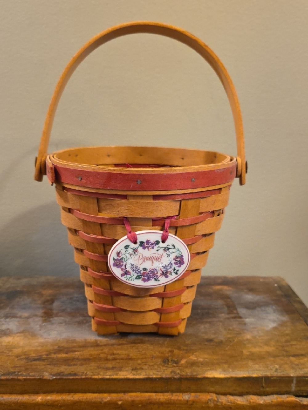 1996 Longaberger Sweetheart Bouquet Basket In EUC